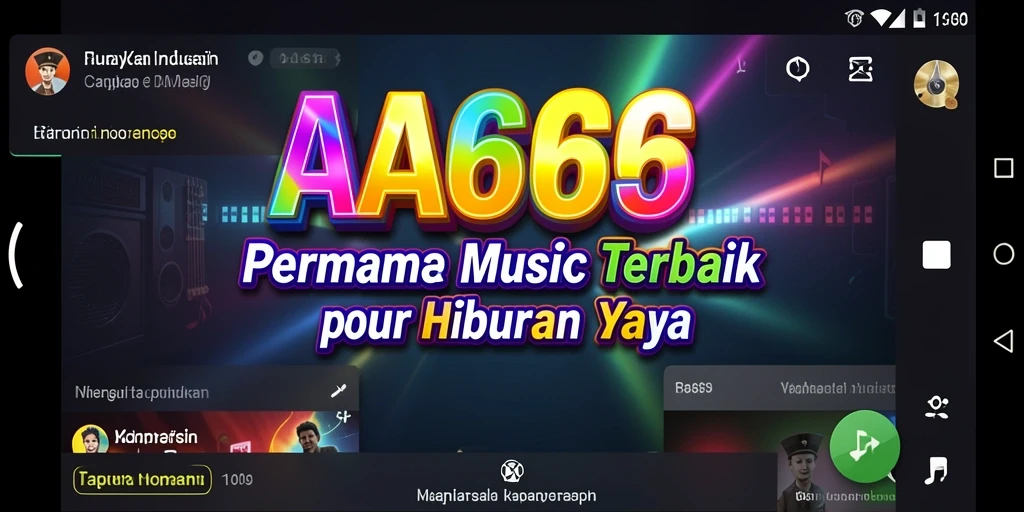 Screenshot AA666 menampilkan pengalaman bermain musik yang interaktif dan menyenangkan.