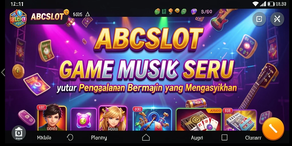 Tampilan gameplay ABCSLOT menampilkan antarmuka musik yang menarik dan interaktif.