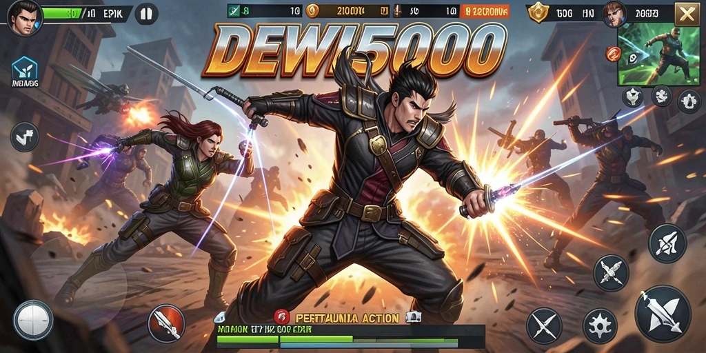 Tampilan gameplay menegangkan dengan aksi penuh adrenalin.
