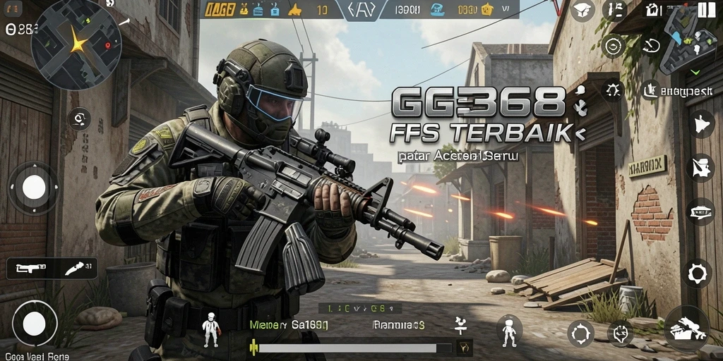 Screenshot GG368 menampilkan aksi tembak-menembak yang seru dan intens.