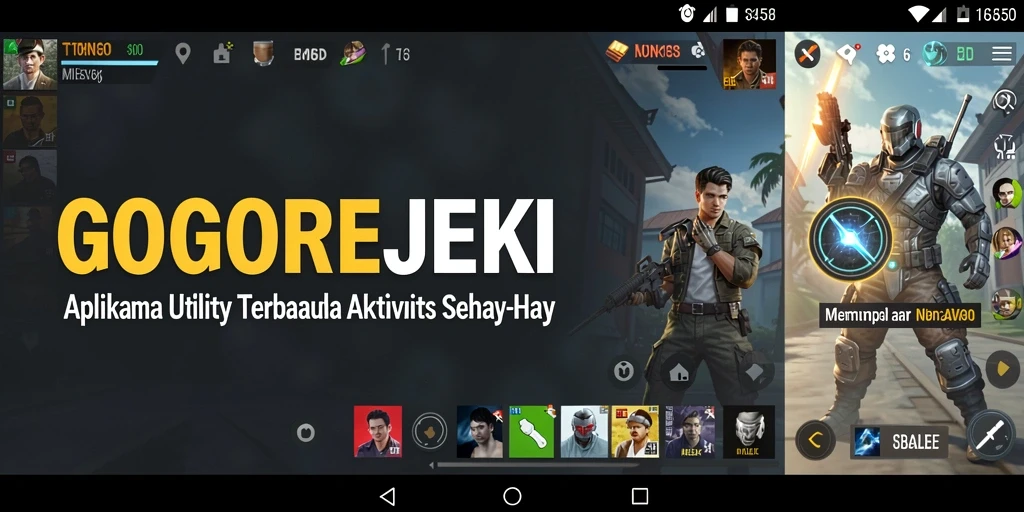 Tampilan antarmuka aplikasi GOGOREJEKI yang sederhana dan efektif.