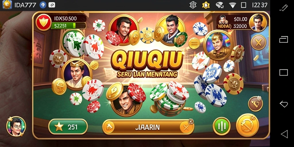 Tampilan gameplay QiuQiu IDA777 yang menantang dan seru.