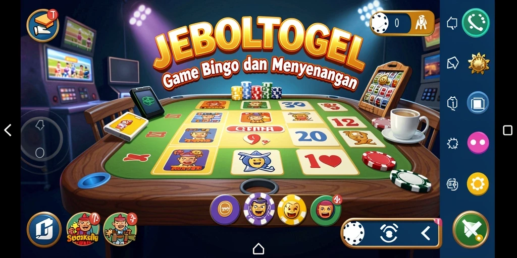 Screenshot gameplay JEBOLTOGEL menampilkan suasana Bingo yang seru.