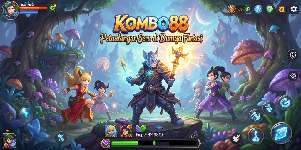 Screenshot menampilkan pemain menjelajahi dunia petualangan yang menakjubkan.