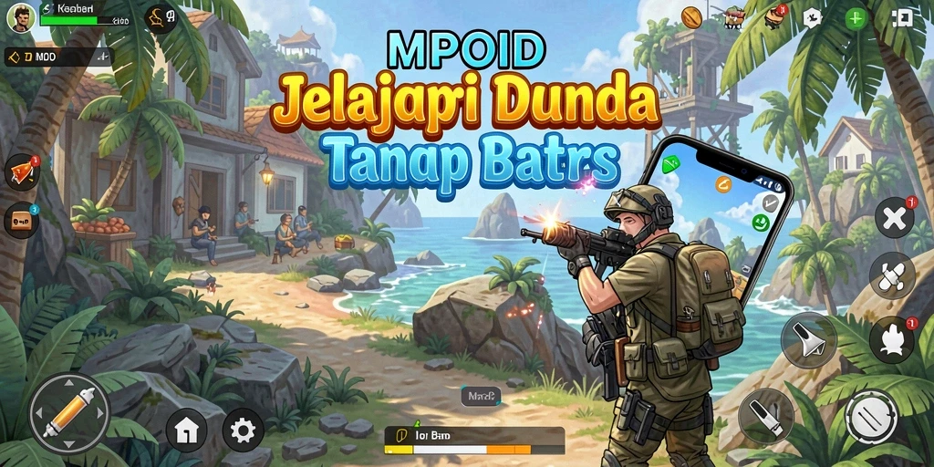 Screenshot gameplay MPOID yang menunjukkan eksplorasi dunia Open World.