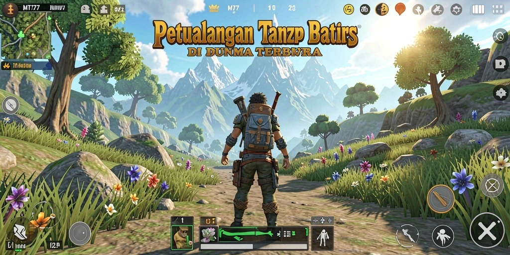Tangkapan layar gameplay MT777 yang menampilkan eksplorasi dunia terbuka.