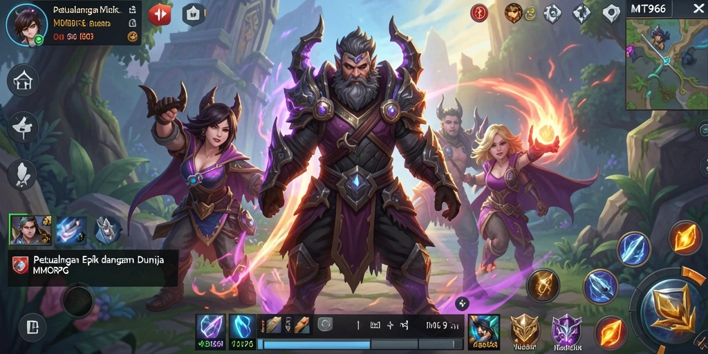 Tampilan gameplay MT966 yang menakjubkan dalam aksi MMORPG.