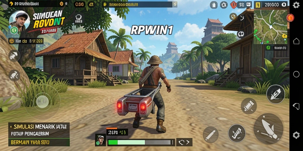 Tangkapan layar RPWIN1 menampilkan aksi menarik dalam gameplay Simulation.