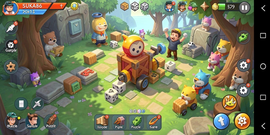 Tangkapan layar utama menunjukkan gameplay menantang dalam SUKA86.