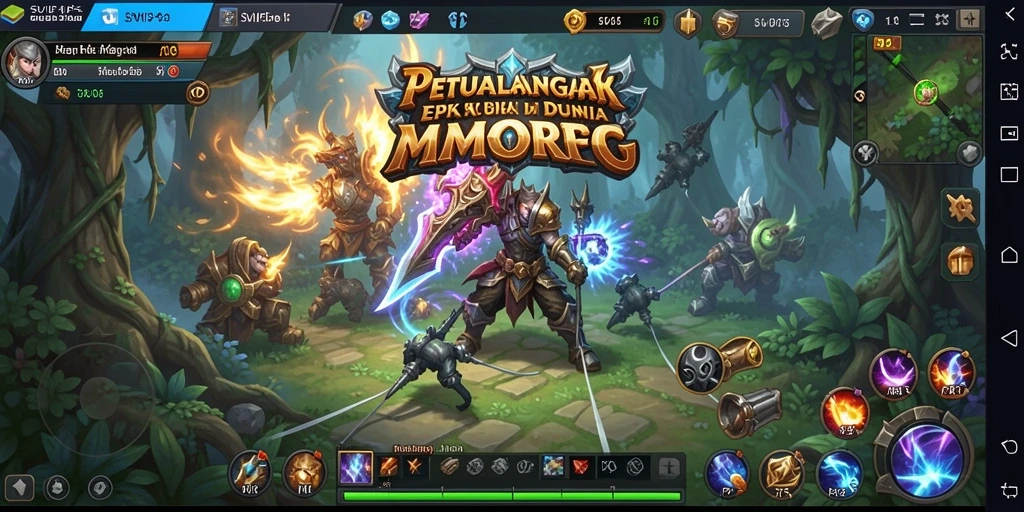 Screenshot gameplay menampilkan pertarungan seru dan grafis yang memukau.