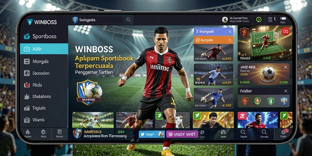Tampilan gameplay WINBOSS dengan fitur sportsbook yang menarik.